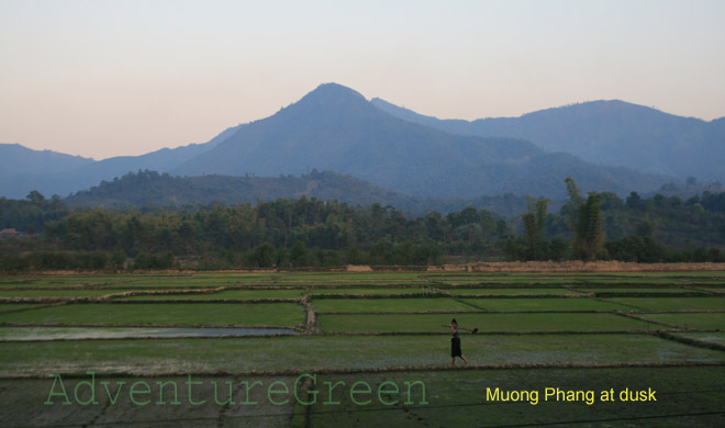 Dusk at Muong Phang