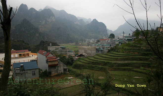Dong Van Town in the heart of the Dong Van Plateau