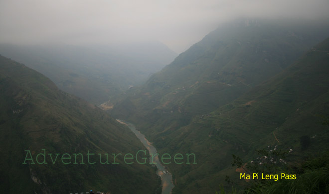 Tu San Canyon and the Nho Que River at the base of the Ma Pi Leng Pass in Meo Vac, Ha Giang