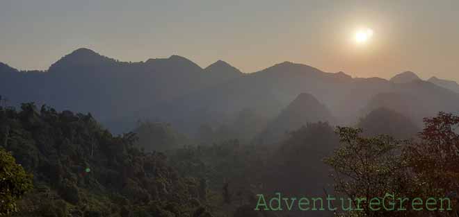 Dawn over the Hang Kia Valley in Mai Chau District