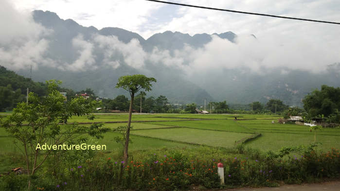 Amazing natural landscape at the Mai Chau Valley
