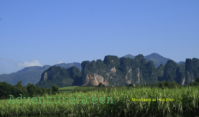 Scenic mountains at Hoa Binh