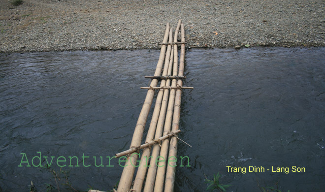 A bamboo bridge at Trang Dinh, Lang Son
