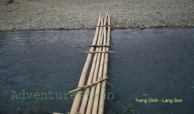 A bamboo bridge at Trang Dinh, Lang Son