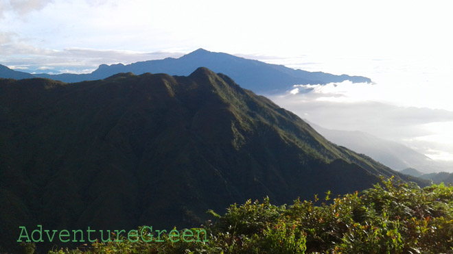 A view of Lao Than and Nhiu Co San from Nui Muoi