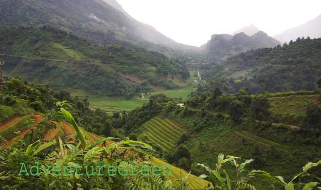 Muong Hum rice terraces and sublime mountains