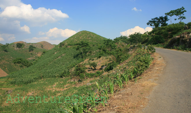 A scenic bike route in Moc Chau Vietnam