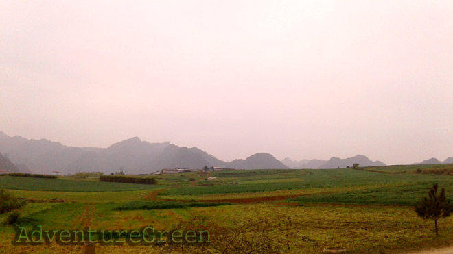 Impressive landscape at the Moc Chau Plateau, Son La