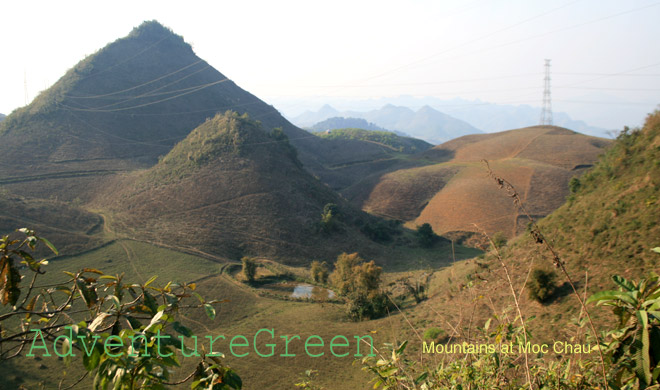 Rolling hills at Moc Chau
