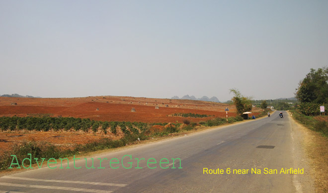 National Road 6 passing through Na San, Mai Son District, Son La Province