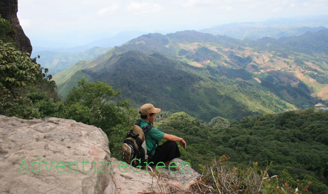 Summit of the Pha Luong Mountain in Moc Chau Son La Vietnam