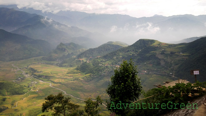 Amazing rice terraces at Tu Le viewed from the Khau Pha Pass
