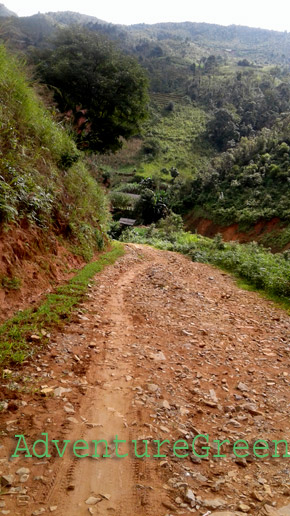 Small mountain trail from thrilling adventures