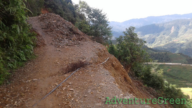 Landslide after a rain