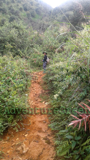 The first gradient on our Mu Cang Chai Trek