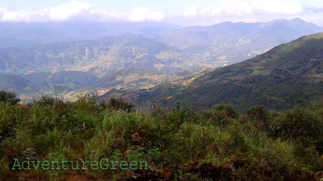 A view of Mu Cang Chai from the trek