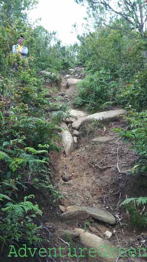A trekking trail at Ta Xua Mountain