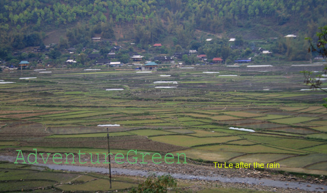 a Thai village at Tu Le after the rain