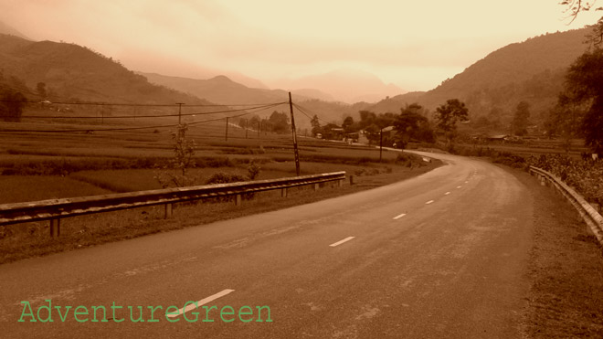 A scenic road at Nam Bung, Van Chan, Yen Bai