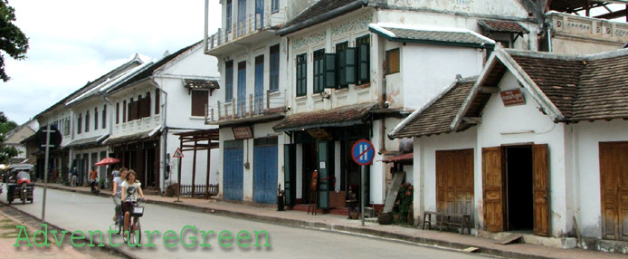 Shophouses at Luang Prabang, Laos Shophouses at Luang Prabang, Laos