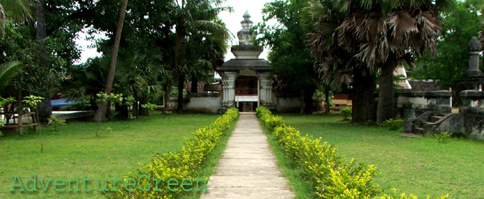 A Buddhist pagoda at Vang Vieng