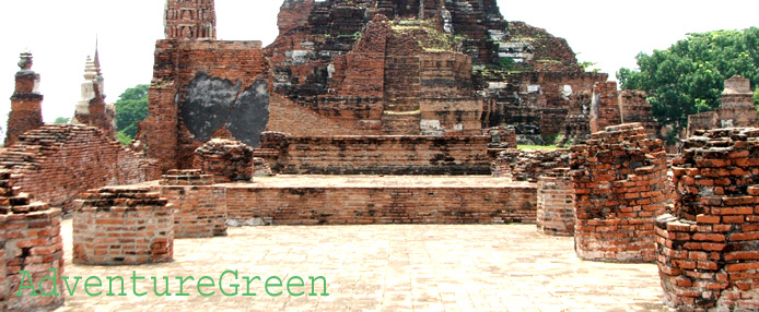 The Temple ruins of Maha That, Ayutthaya, Thailand
