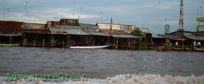 Houses by a river at Ca Mau