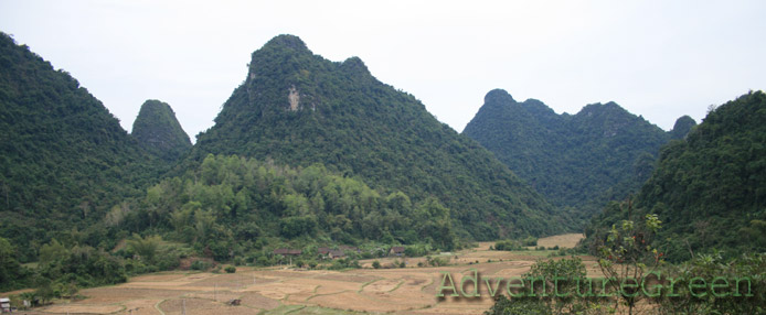 Mountains on a trekking tour at Cao Bang