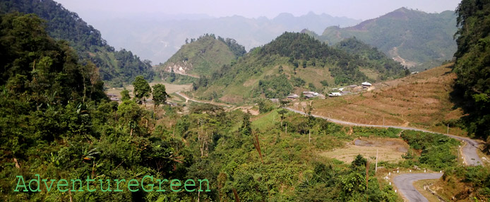 A mountain road at Minh Son, Bac Me