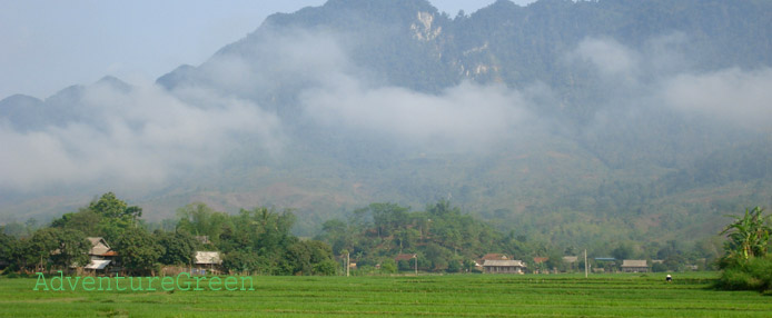 Thai villages in Mai Chau Hoa Binh, Vietnam