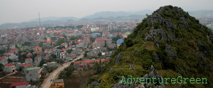 Lang Son City, a birdeye view from the To Thi Mountain