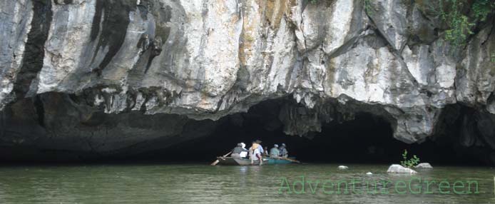 An underwater cave at Tam Coc, Ninh Binh, Vietnam
