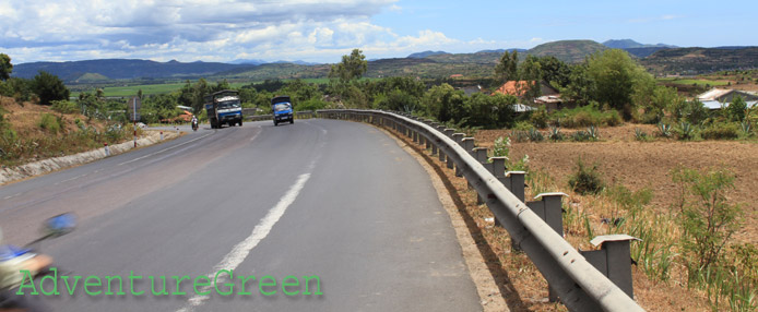 A hilly country road at Phu Yen