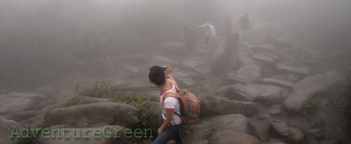 Trekking to the summit of the Yen Tu Mountain