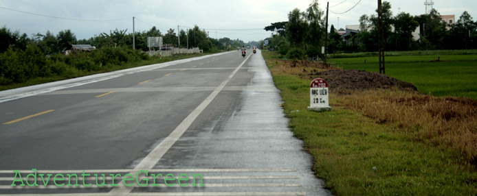 A road in the countryside at Soc Trang