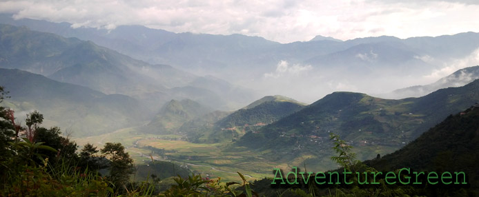 The Khau Pha Pass at Mu Cang Chai, Yen Bai, Vietnam