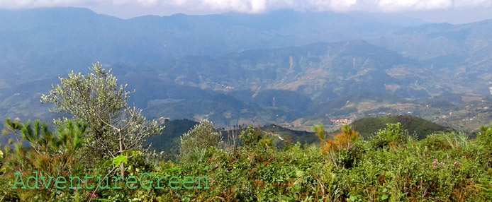 A view of Mu Cang Chai from the trek