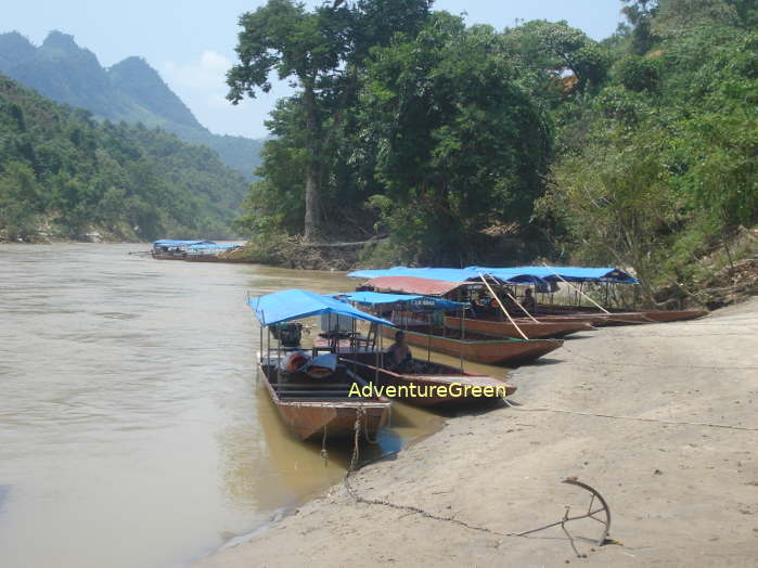 The jetty at Coc Ly where you can have an adventure by boat on the Chay River