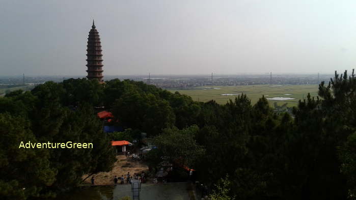 View from the Phat Tich Pagoda on a motorcycle tour in Bac Ninh Province
