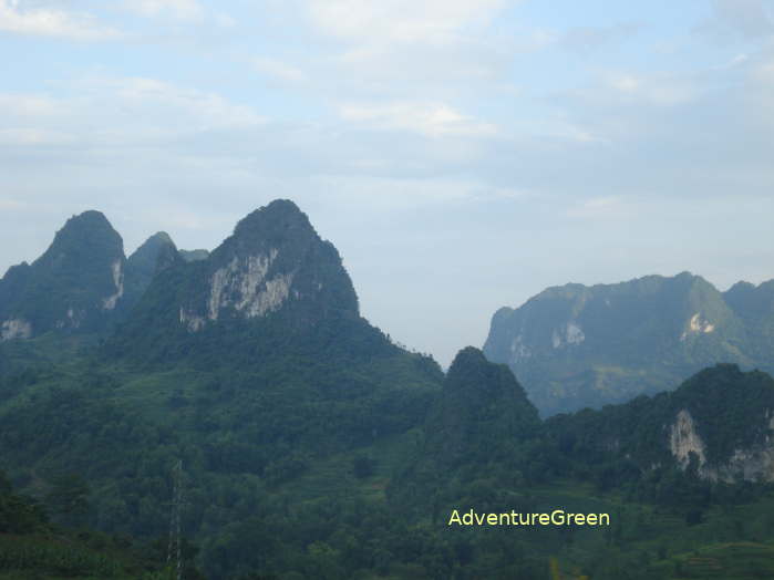 Magnificent mountains at the Khuoi Ky Village in Cao Bang Vietnam