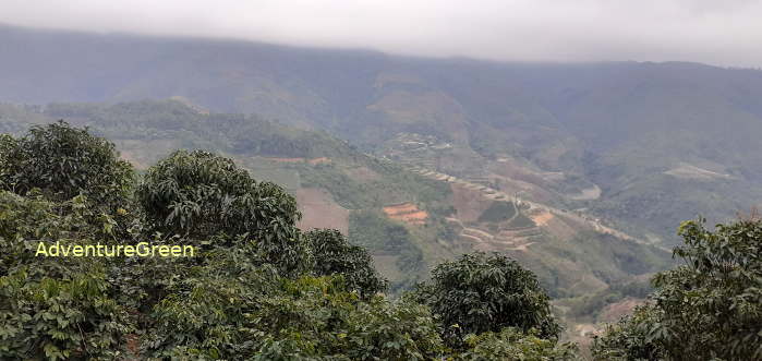 Mountains viewed from the Pha Din Pass in Tuan Giao, Dien Bien