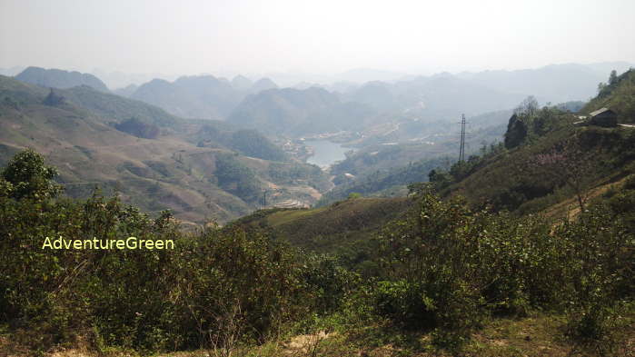 Breathtaking nature viewed from the top of the Pha Din Pass on a sunny day