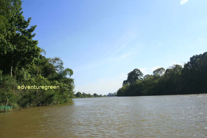 The Dong Nai River which surrounds the Cat Tien National Park Vietnam