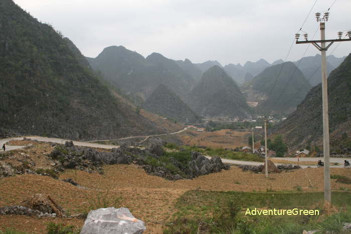 Unreal landscape of the Dong Van Rock Plateau Vietnam