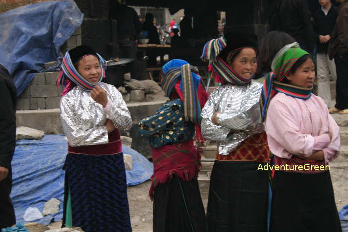 Ethnic ladies at the Dong Van Market in Dong Van District, Ha Giang Province