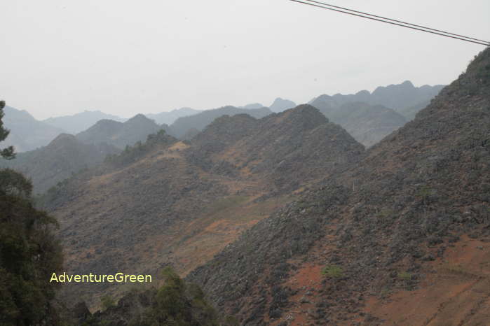 Rocky mountains at Dong Van Karstique Plateau in Ha Giang Province, Vietnam