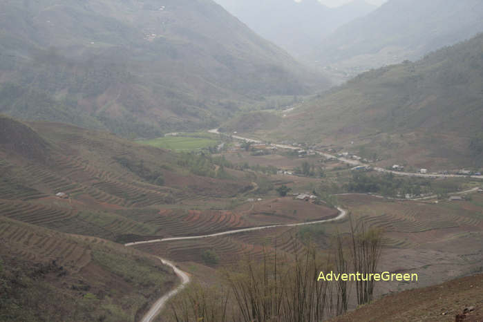 The Bac Sum Pass or Bac Sum Gradient between Vi Xuyen and Quan Ba Districts, Ha Giang, Vietnam