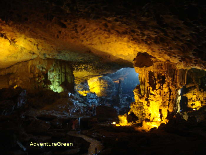 Inside the Sung Sot Cave on Halong Bay Vietnam