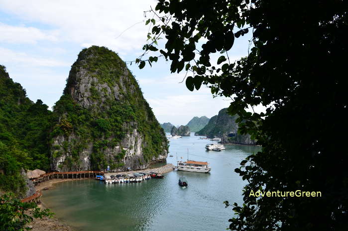 A spectacular view of Halong Bay from the Sung Sot Cave