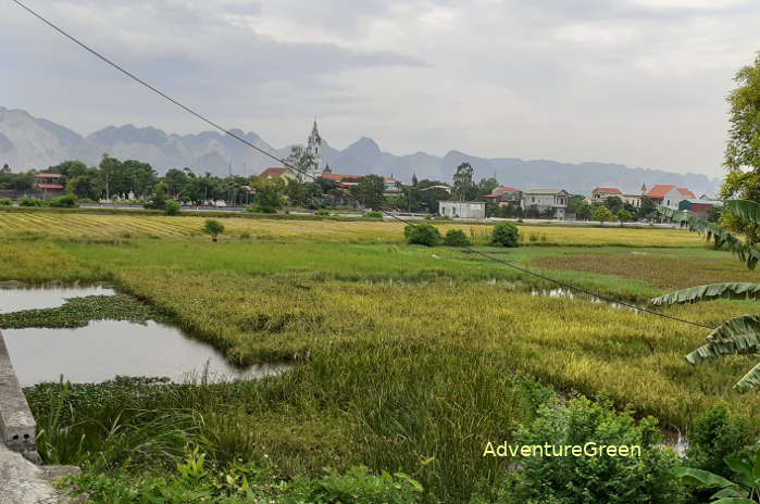 Scenic mountains near Phu Ly City in Ha Nam Province, Vietnam